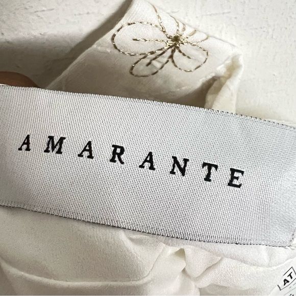 New Amarante Do Brasil White Embroidered Cutout Mini Dress - Picture 7 of 8